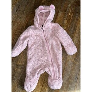 Infant Girls 0/3 Month The North Face Bear Ear Fleece Bunting Hooded 1-pc Jacket